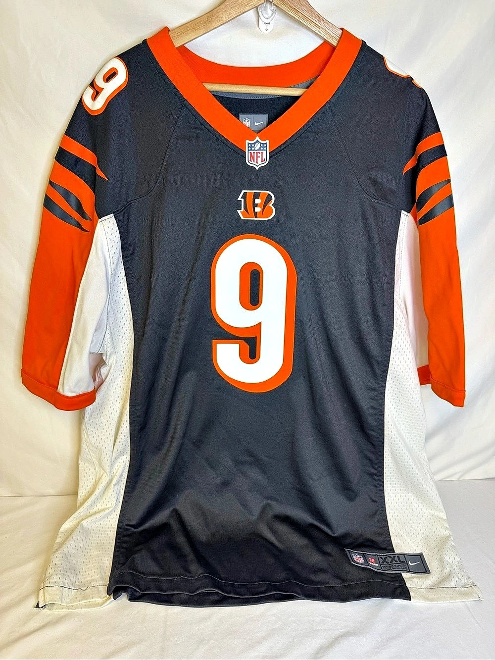 Nike Joe Burrow #9 On-Field jersey Men's Black & Orange XXL